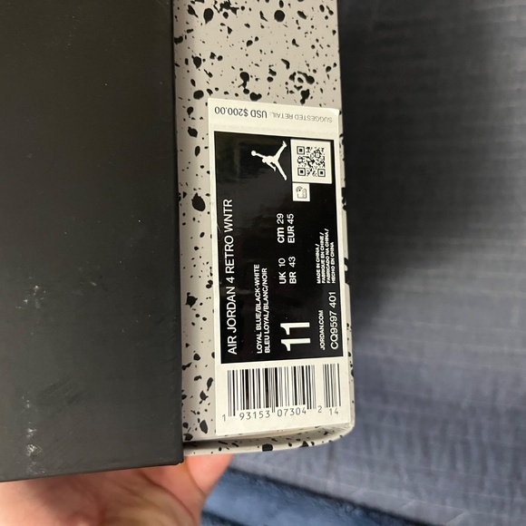 Men’s Jordan Retro 4 Winter Loyal Blue Size 11 - Picture 7 of 7